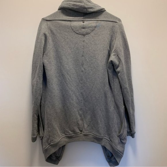 Aritzia Wilfred Roussea Zip Up Cardigan Sweater Medium Grey - Picture 3 of 12